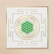 Mandala Stellaire « Fleur de Vie » Emeraude - Guérison, abondance et rayonnement au cœur de votre quotidien.