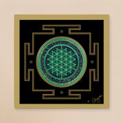 Mandala Stellaire « Fleur de Vie » Emeraude - Guérison, abondance et rayonnement au cœur de votre quotidien.